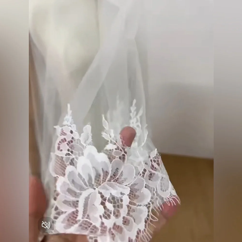 Cathedral Lace Wedding Veil with Comb
